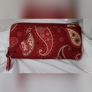 Vera Bradley Red & White Paisley Wallet